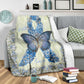 Diabetes Awareness Butterfly Flannel Blanket For Cozy Bedroom Sofa Decor
