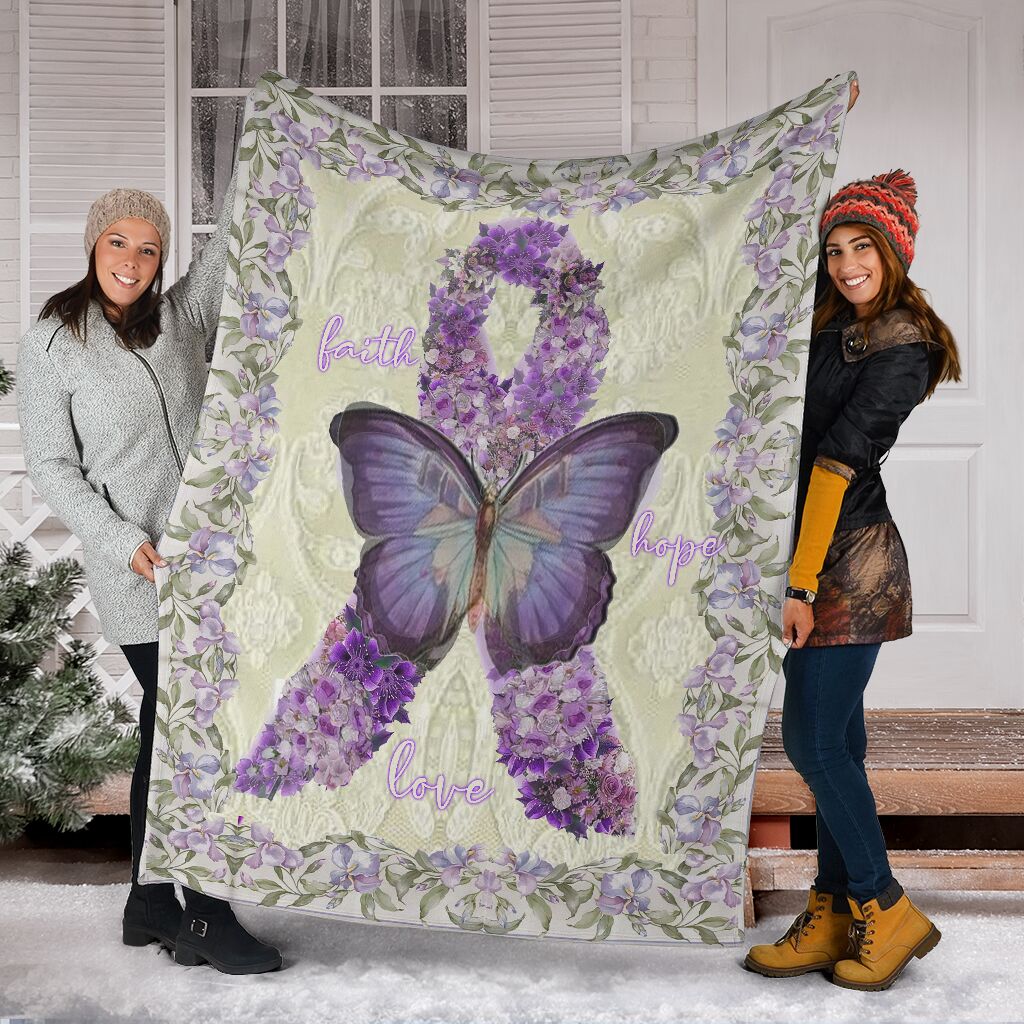 Cystic Fibrosis Awareness Flannel Blanket For Cozy Bedroom Sofa Decor