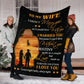 Firefighter To My Husband Fathers Day Flannel Blanket For Cozy Bedroom Sofa Decor