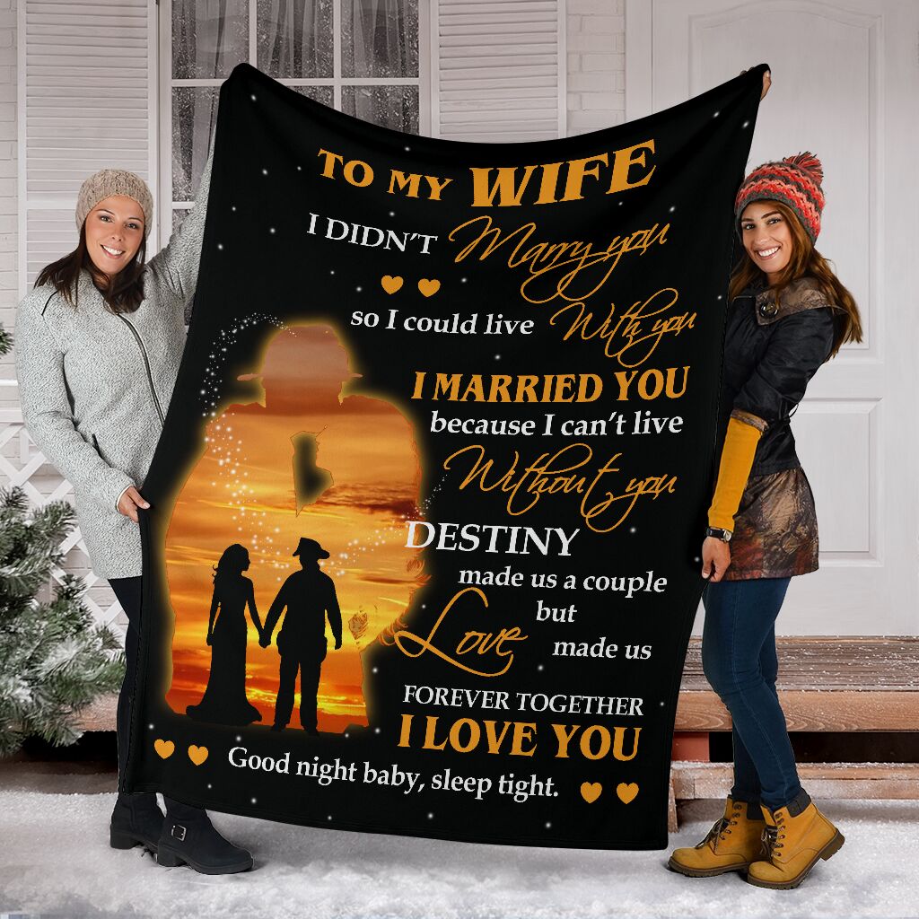 Firefighter To My Husband Fathers Day Flannel Blanket For Cozy Bedroom Sofa Decor