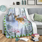 Hunting Deer Christmas Flannel Blanket For Cozy Bedroom Sofa Decor