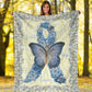 Diabetes Awareness Butterfly Flannel Blanket For Cozy Bedroom Sofa Decor
