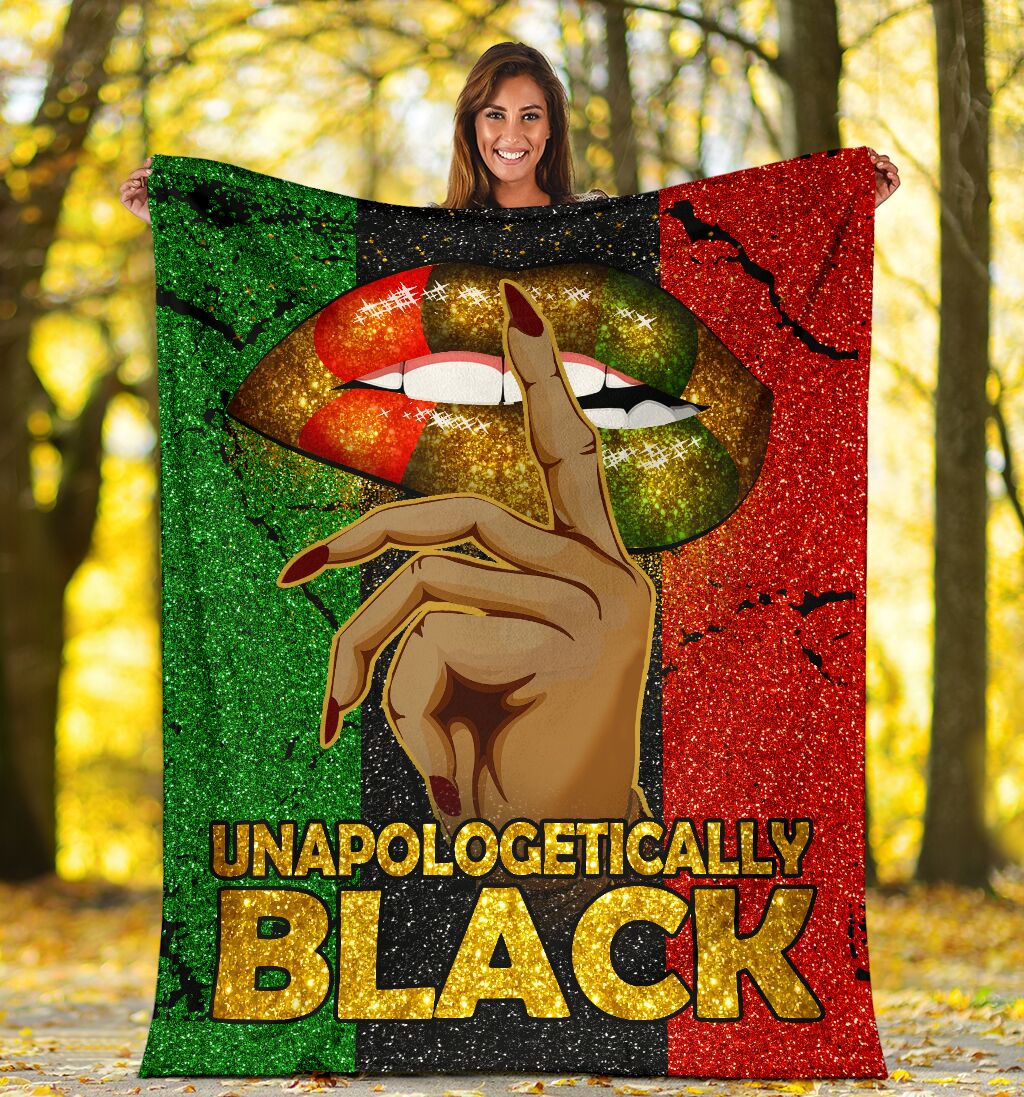 Black Woman Unapologetically Black African American Flannel Blanket For Cozy Bedroom Sofa Decor
