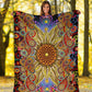 Hippie Soul Floral Beautiful Flannel Blanket For Cozy Bedroom Sofa Decor