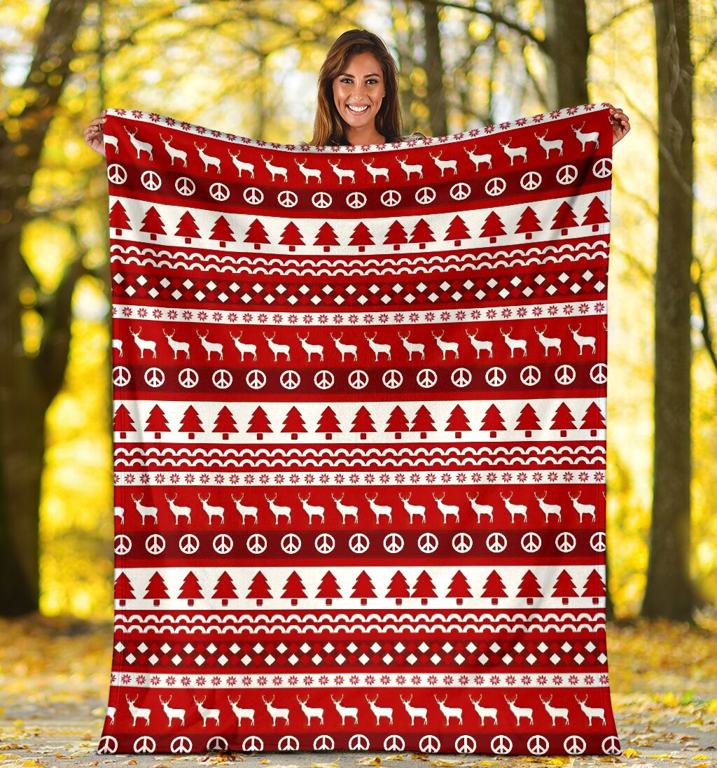 Christmas Simple But Nice Flannel Blanket For Cozy Bedroom Sofa Decor