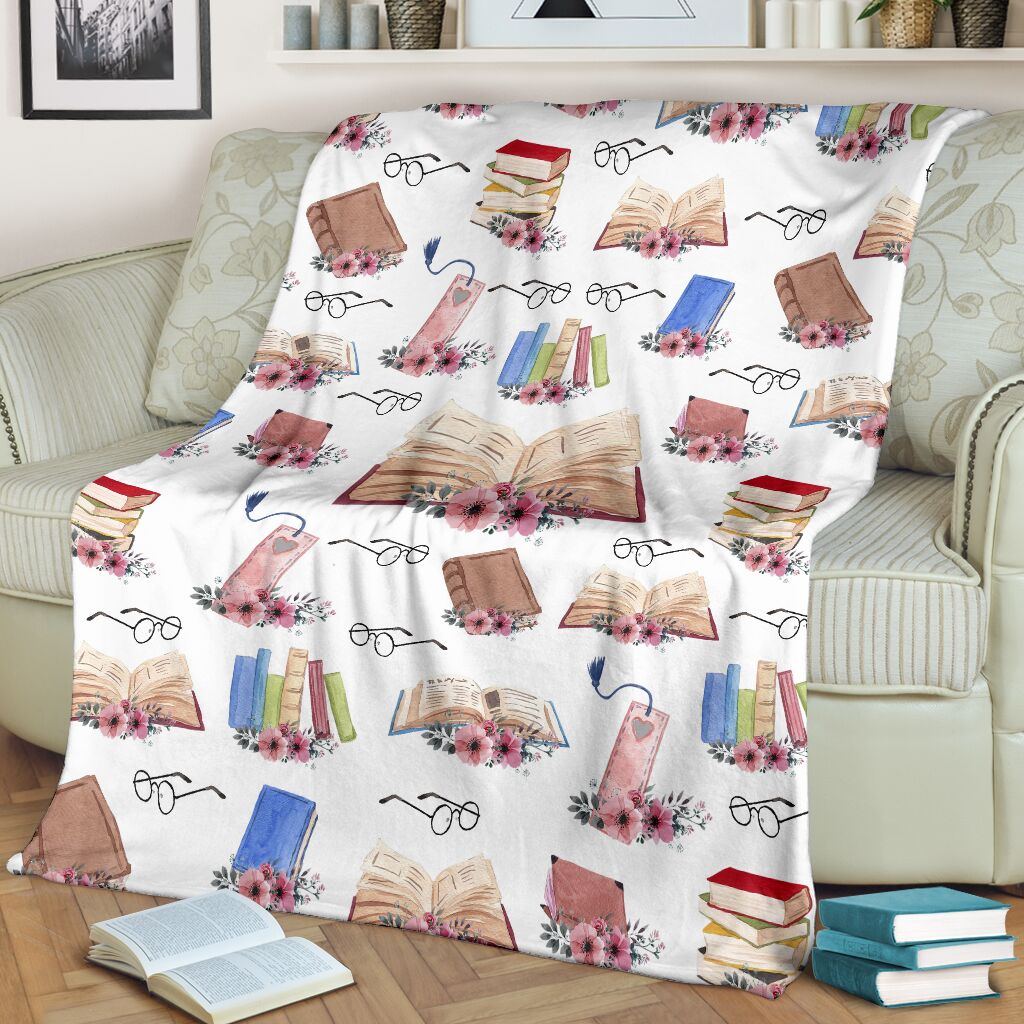 Book Lovers Book Flannel Blanket For Cozy Bedroom Sofa Decor