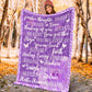 Alzheimer Awareness Flannel Blanket For Cozy Bedroom Sofa Decor