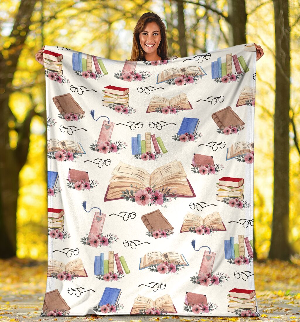 Book Lovers Book Flannel Blanket For Cozy Bedroom Sofa Decor