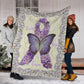 Fibromyalgia Awareness Faith Hope Love Flannel Blanket For Cozy Bedroom Sofa Decor