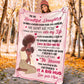 African American I Asked God For A Best Friend Flannel Blanket For Cozy Bedroom Sofa Decor
