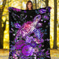Turtle Purple Turtle Flannel Blanket For Cozy Bedroom Sofa Decor