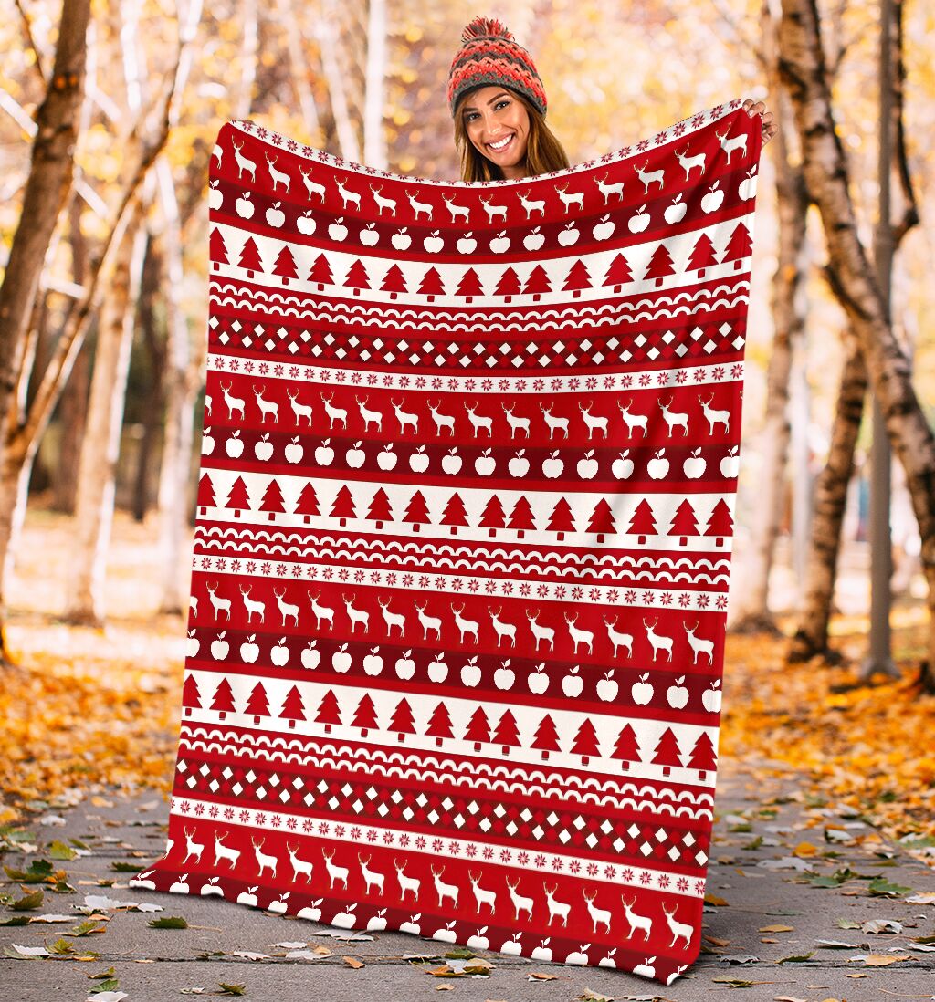 Christmas Teacher Simple Pattern Flannel Blanket For Cozy Bedroom Sofa Decor