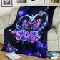 Butterfly Love Romantic Flannel Blanket For Cozy Bedroom Sofa Decor