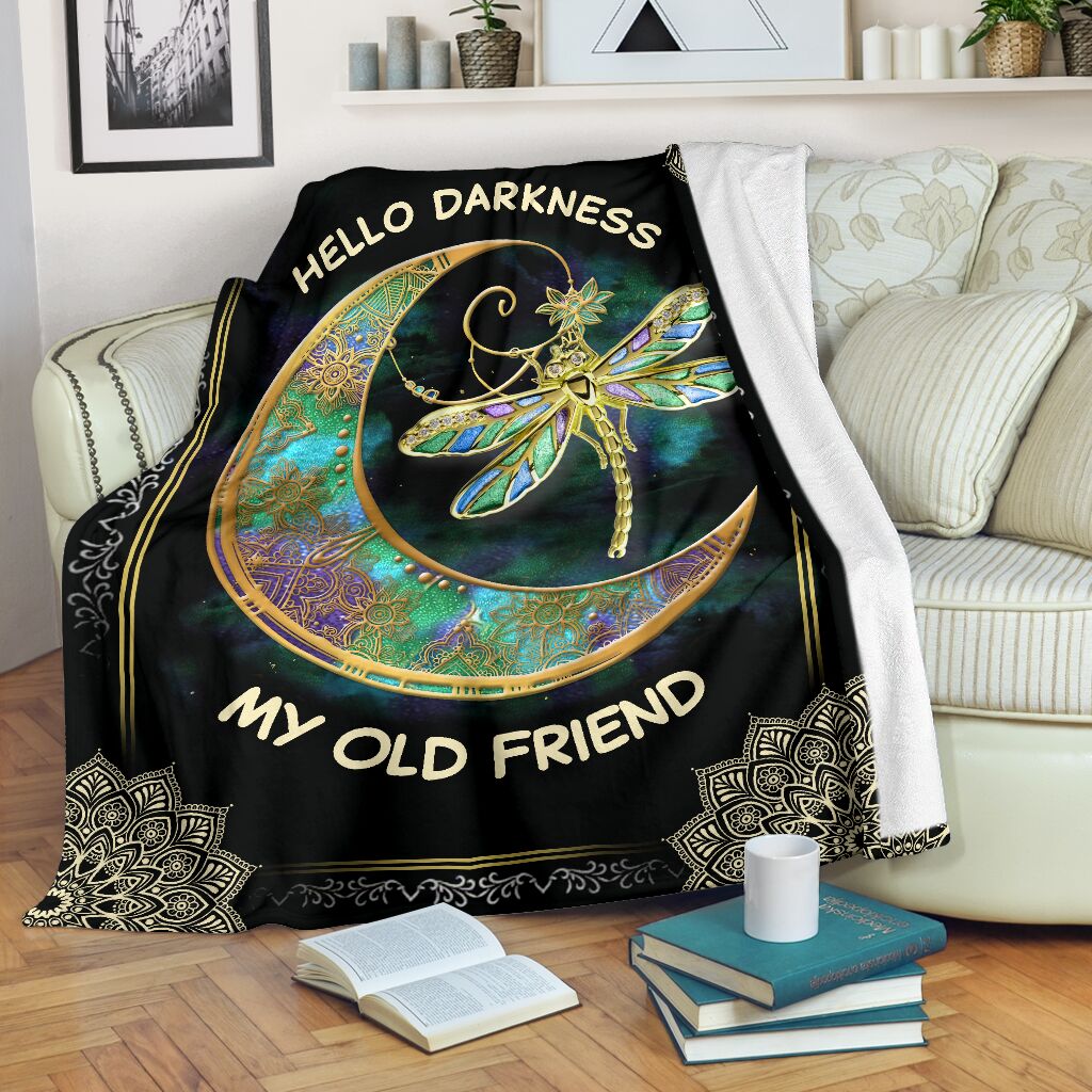 Dark Floral Hippie Flannel Blanket For Cozy Bedroom Sofa Decor