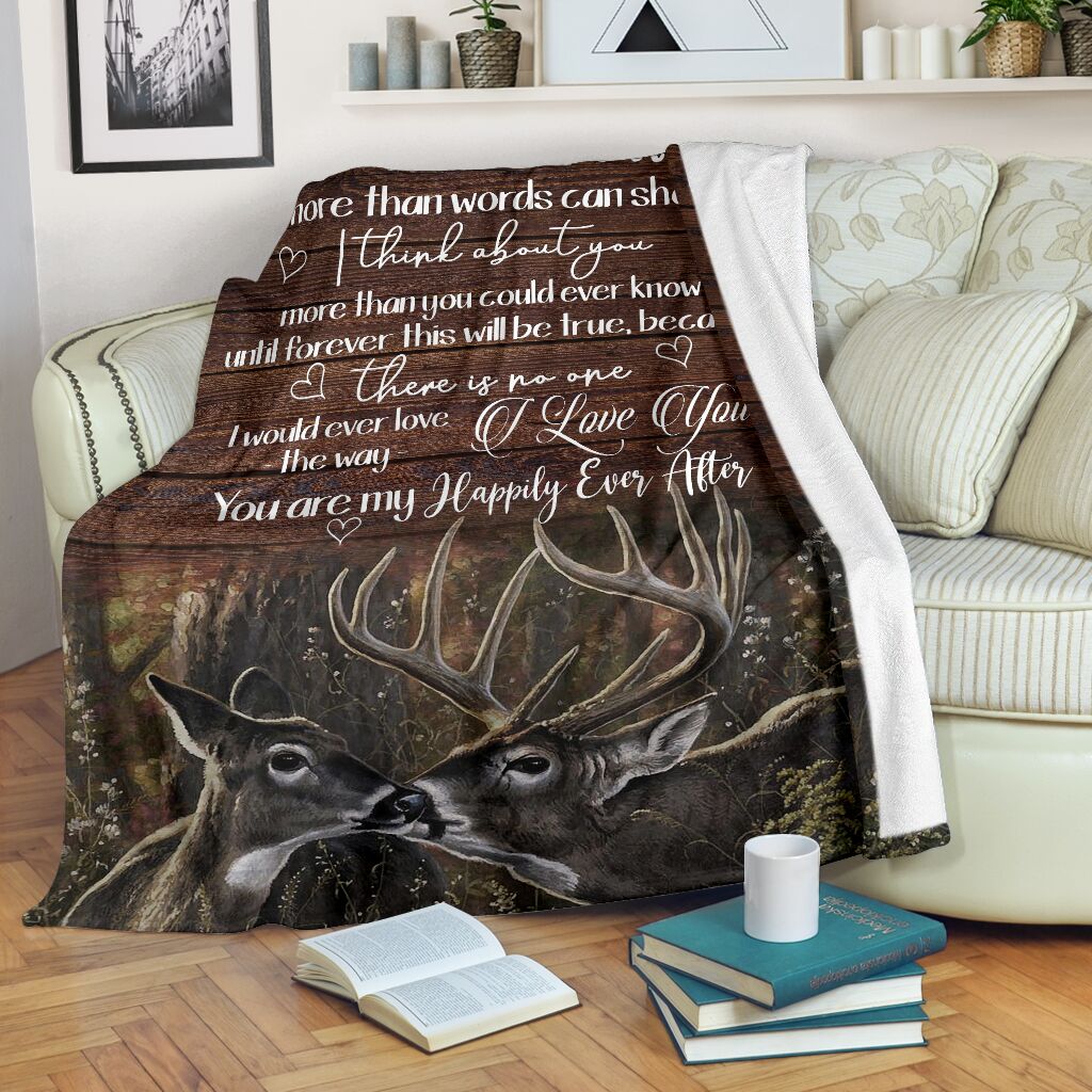 Hunting Love I Love You Flannel Blanket For Cozy Bedroom Sofa Decor