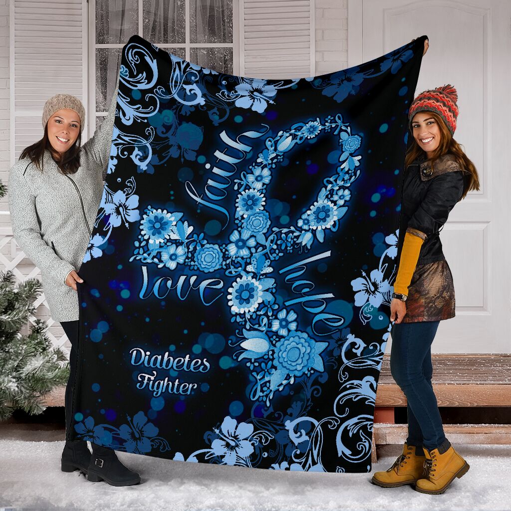 Diabetes Awareness Flannel Blanket For Cozy Bedroom Sofa Decor