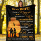 Police To My Husband Fathers Day Officer Flannel Blanket For Cozy Bedroom Sofa Decor