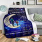 Family Dad To My Daughter Flannel Blanket For Cozy Bedroom Sofa Decor