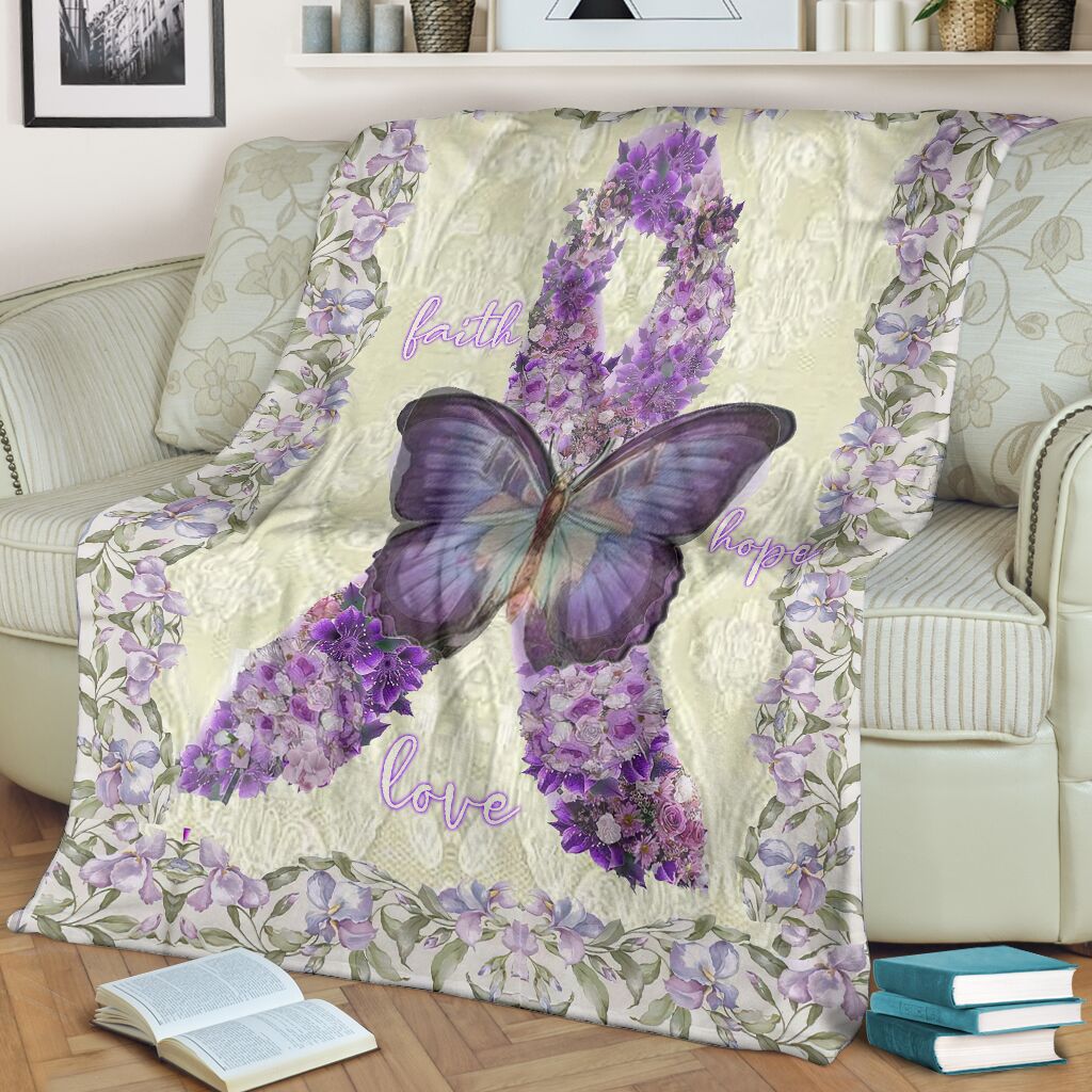 Cystic Fibrosis Awareness Flannel Blanket For Cozy Bedroom Sofa Decor