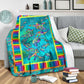 Colorful Turtle Lover Flannel Blanket For Cozy Bedroom Sofa Decor
