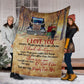 Truck I Love You Truck Couple Trucker Flannel Blanket For Cozy Bedroom Sofa Decor