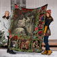 Skull You And Me Christmas Flannel Blanket For Cozy Bedroom Sofa Decor