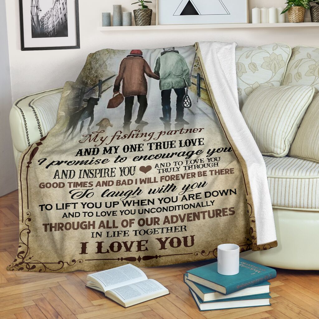 Fishing I Take You To Be My Best Friend Flannel Blanket For Cozy Bedroom Sofa Decor