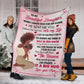 African American I Asked God For A Best Friend Flannel Blanket For Cozy Bedroom Sofa Decor