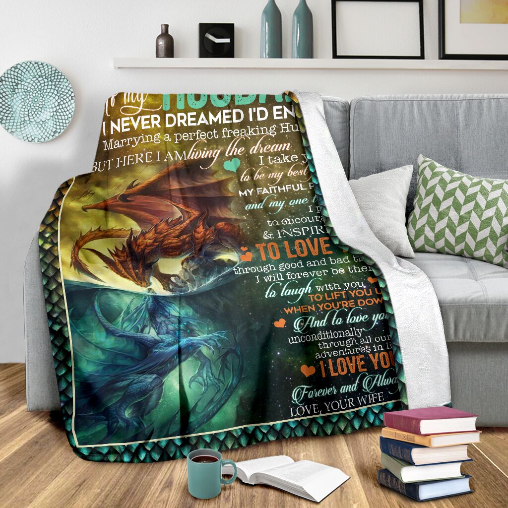 Dragon I Am Living My Dream Flannel Blanket For Cozy Bedroom Sofa Decor