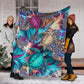 Turtle Magic Flannel Blanket For Cozy Bedroom Sofa Decor
