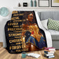 Black Girl God Says You Are African American Flannel Blanket For Cozy Bedroom Sofa Decor