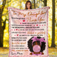 Black Girl To My Daughter African American Lovely Flannel Blanket For Cozy Bedroom Sofa Decor