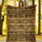Ethnic Love Beautiful Life Flannel Blanket For Cozy Bedroom Sofa Decor