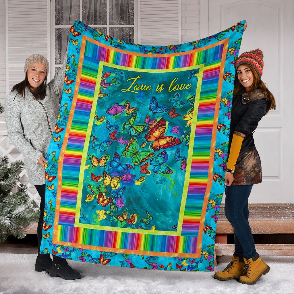 LGBT Love Is Love Support Color Flannel Blanket For Cozy Bedroom Sofa Decor