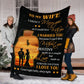 Police To My Husband Fathers Day Officer Flannel Blanket For Cozy Bedroom Sofa Decor