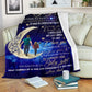 Family Dad To My Daughter Flannel Blanket For Cozy Bedroom Sofa Decor