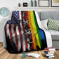 LGBT Rainbow American Flag LGBT Support Flannel Blanket For Cozy Bedroom Sofa Decor
