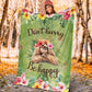 Sloth Don't Hurry Be Happy Flannel Blanket For Cozy Bedroom Sofa Decor