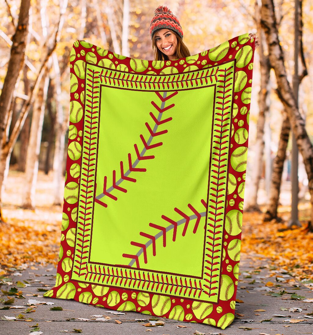 Softball Love Sport In Life Flannel Blanket For Cozy Bedroom Sofa Decor