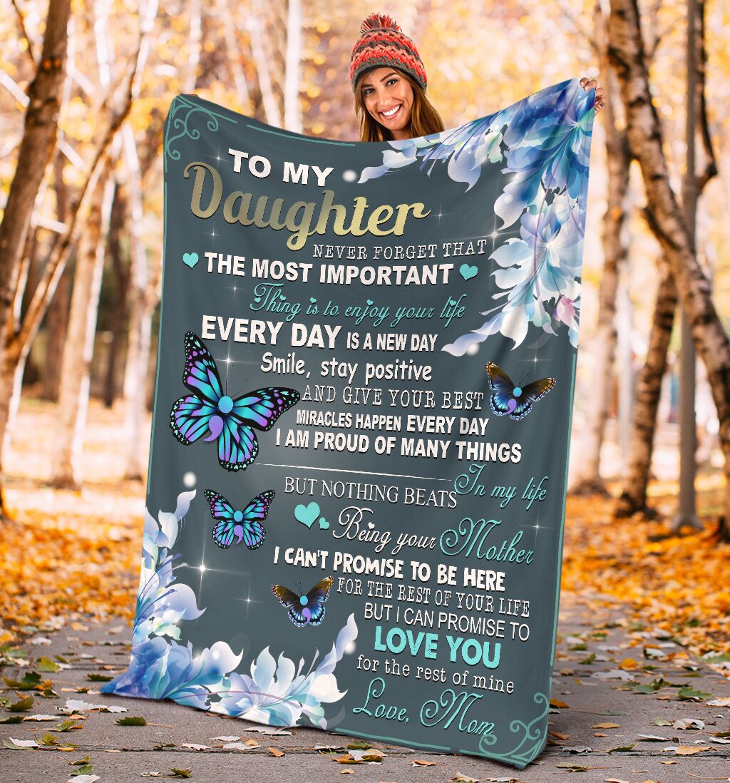 Mental Health Awareness Daughter Gift Flannel Blanket For Cozy Bedroom Sofa Decor