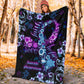 Mental Health Awareness Floral Flannel Blanket For Cozy Bedroom Sofa Decor