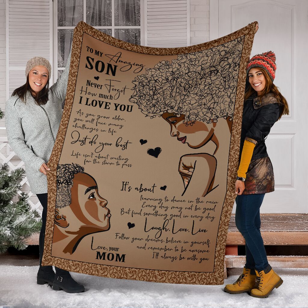 Africa To My Son African American Flannel Blanket For Cozy Bedroom Sofa Decor