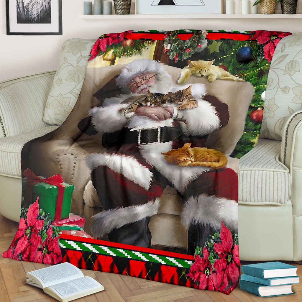 Cat All I Want For Christmas Is A Nap Flannel Blanket For Cozy Bedroom Sofa Decor