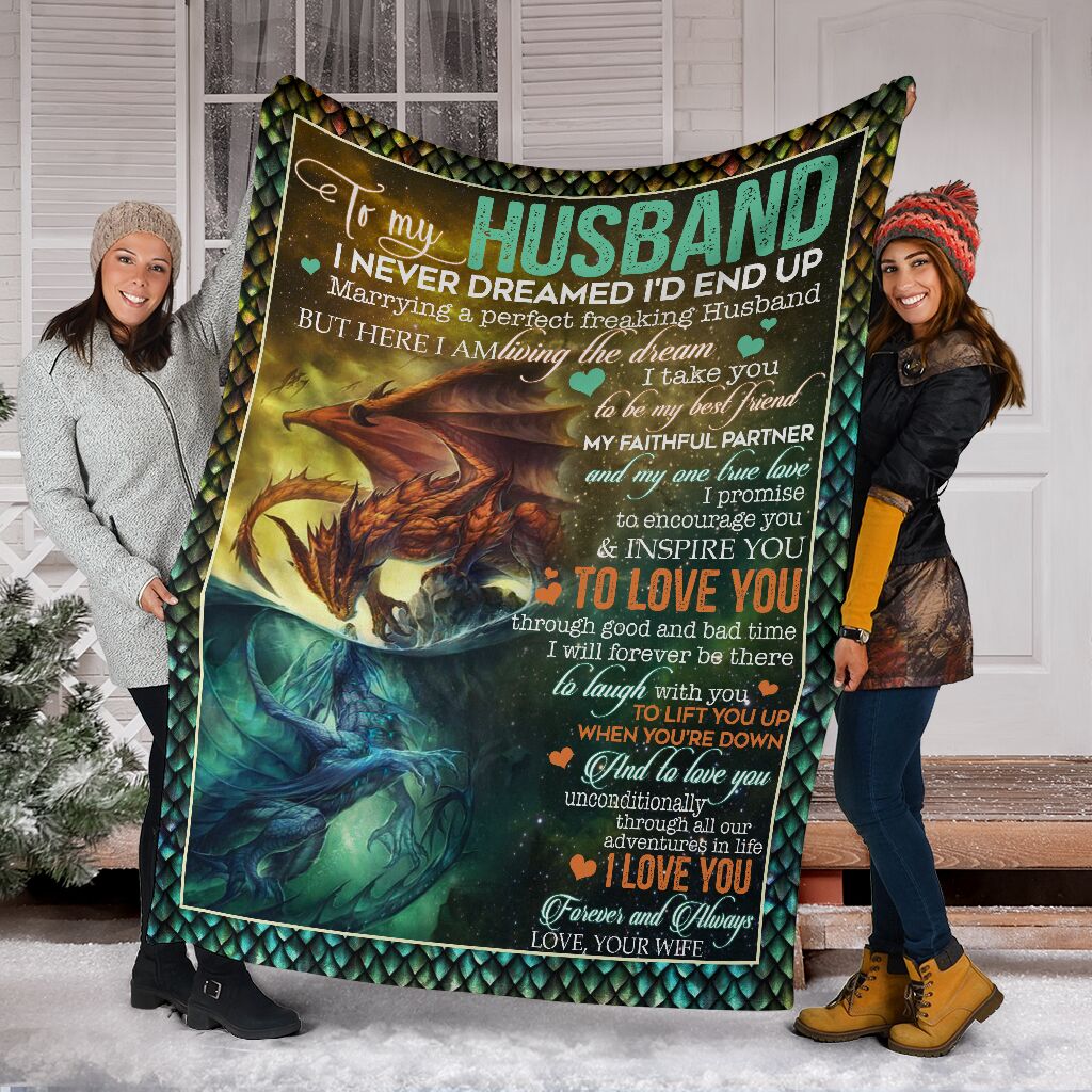 Dragon I Am Living My Dream Flannel Blanket For Cozy Bedroom Sofa Decor