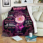 Breast Cancer To My Daughter Be Brave Flannel Blanket For Cozy Bedroom Sofa Decor