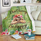 Sloth Don't Hurry Be Happy Flannel Blanket For Cozy Bedroom Sofa Decor
