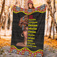 Black Girl God Says You Are African American Strong Flannel Blanket For Cozy Bedroom Sofa Decor