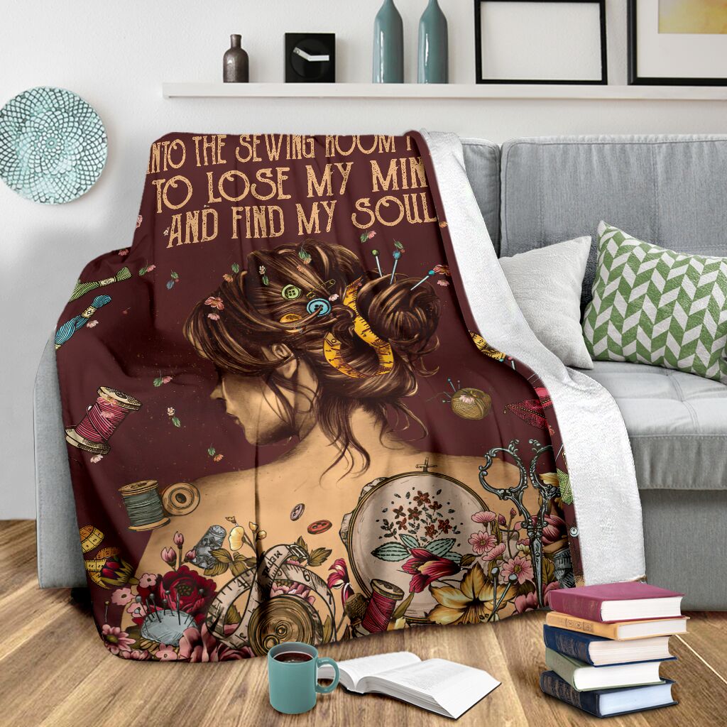 Sewing Into The Sewing Room Flannel Blanket For Cozy Bedroom Sofa Decor