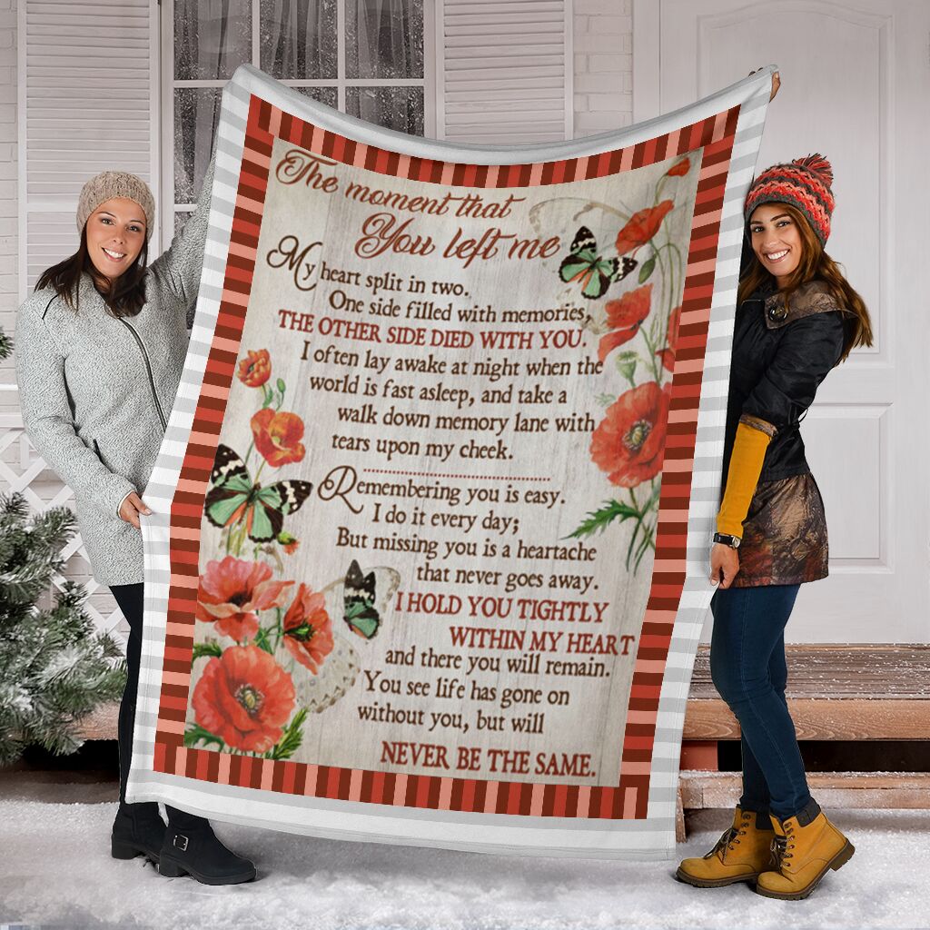 Butterfly The Moment Memorial Flannel Blanket For Cozy Bedroom Sofa Decor
