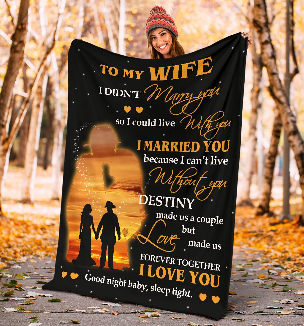 Firefighter To My Husband Fathers Day Flannel Blanket For Cozy Bedroom Sofa Decor